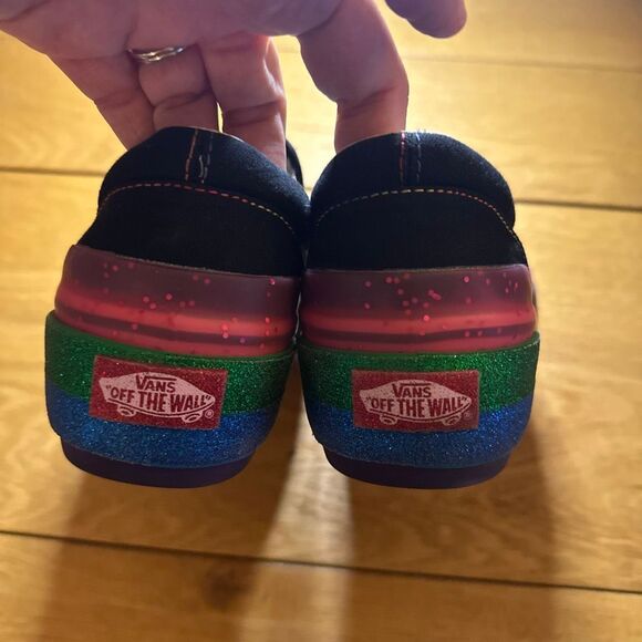 Vans stacked slip on rainbow shoes 8.5 women’s - Picture 6 of 7